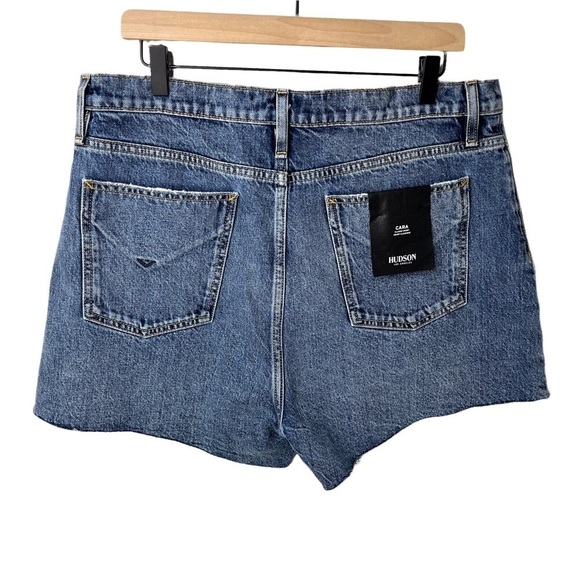 Hudson Cara Classic Short High Waist Jean Shorts Raw Hem Size 34 WR6026DJR - Picture 4 of 10